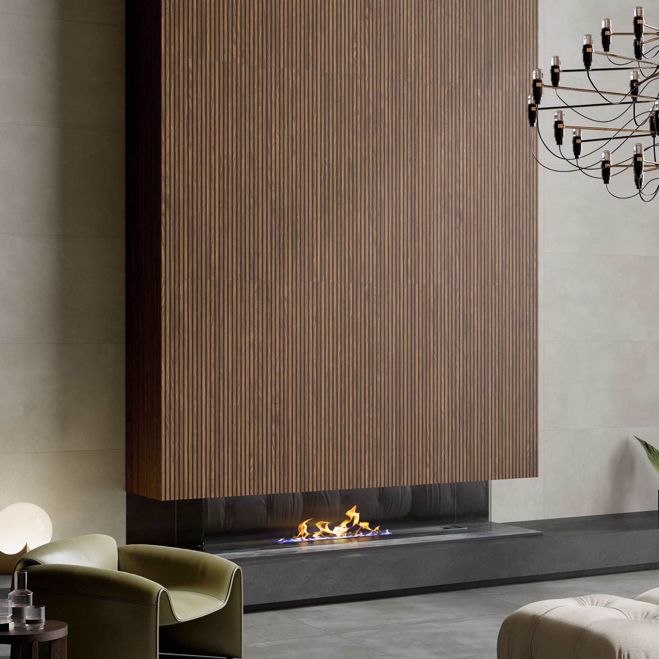 Calme 24" x 48" 3D Wood Panel 3D Porcelain Wall Tile – Encore Surfaces