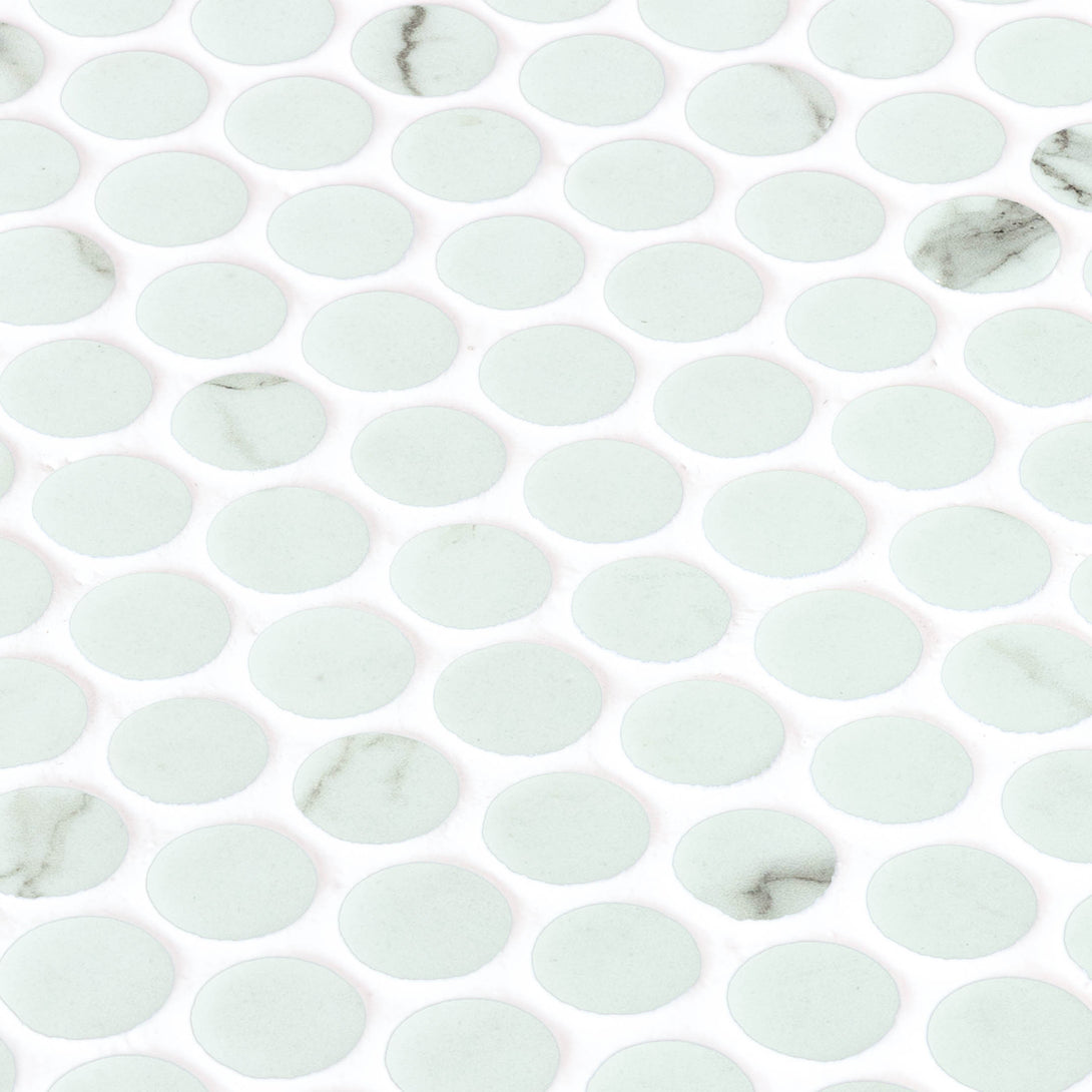 Onix Penny Round Recycled Glass Mosaic Tile