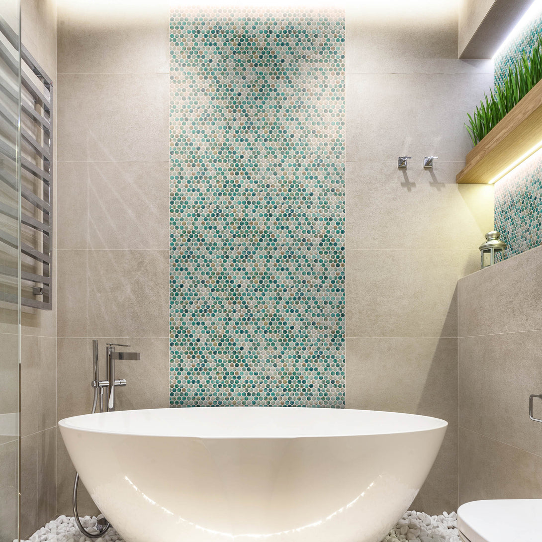 Onix Penny Round Mosaic
